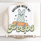 Easter DTF Transfers, Ready to Press, T-shirt Transfers, Heat Transfer, Direct to Film, Cold Peel, Boy, Skateboard, Rolling with My Peeps