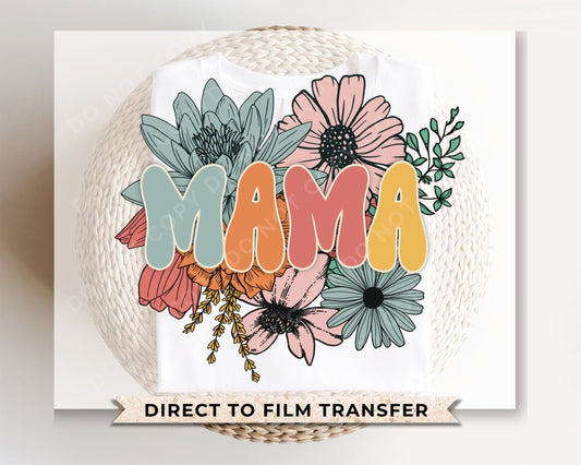 Mother's Day DTF Transfers, Ready to Press, T-shirt Transfers, Heat Transfer, Direct to Film, Mommy and Me, Matching, Flowers, Mama Floral