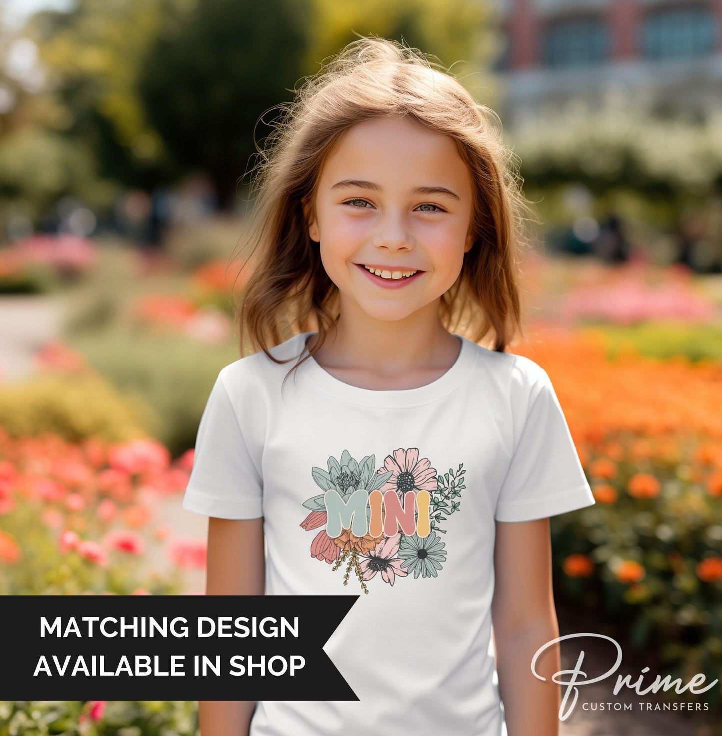 Mother's Day DTF Transfers, Ready to Press, T-shirt Transfers, Heat Transfer, Direct to Film, Mommy and Me, Matching, Flowers, Mama Floral