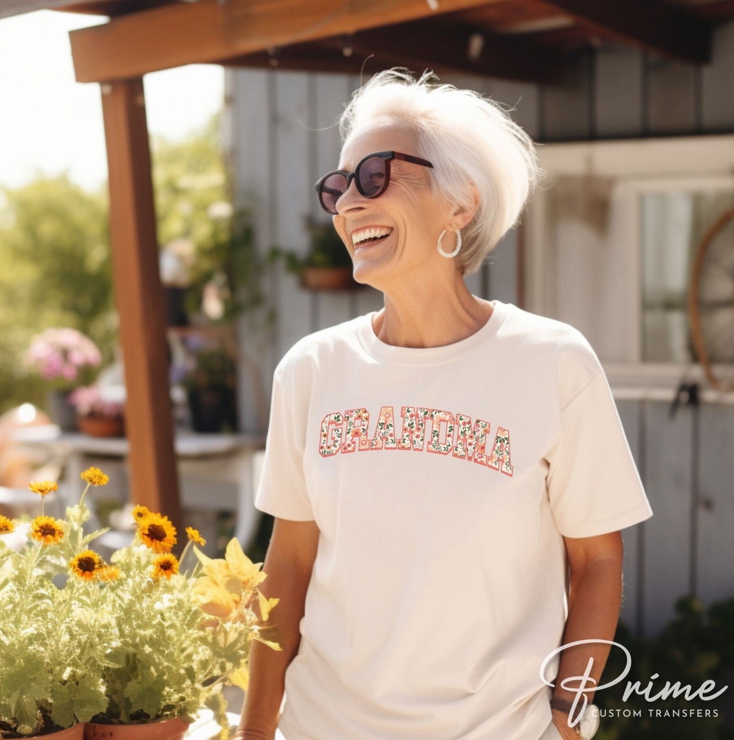 Mother's Day DTF Transfers, Ready to Press, T-shirt Transfers, Heat Transfer, Direct to Film, Grandparent, Retro, Boho, Gift, Floral Grandma