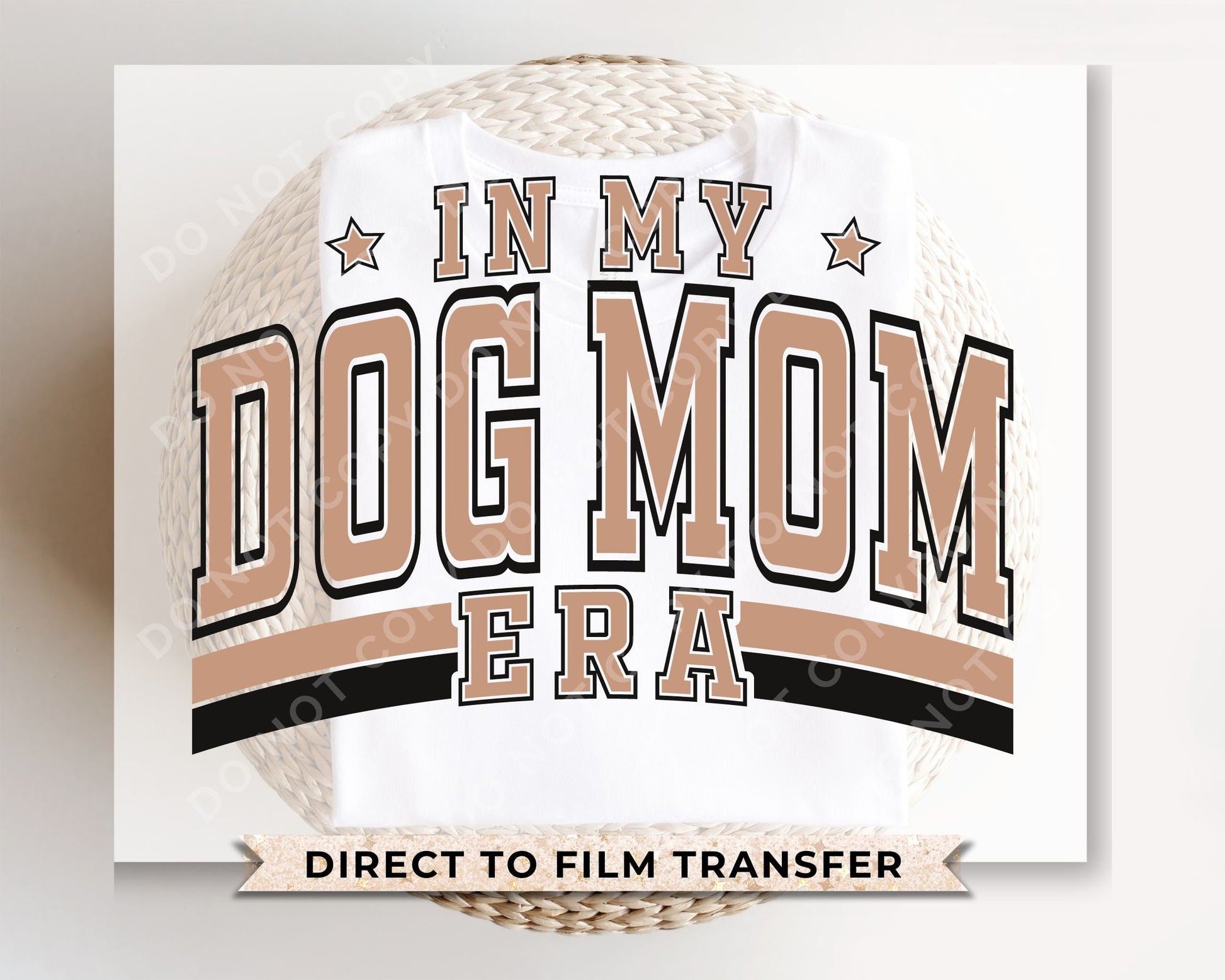 Dog Mom DTF Transfers, Ready to Press, T-shirt Transfers, Heat Transfer, Direct to Film, Pets, Dog, Mama, Fur, Retro, Paw, In My Dog Mom Era