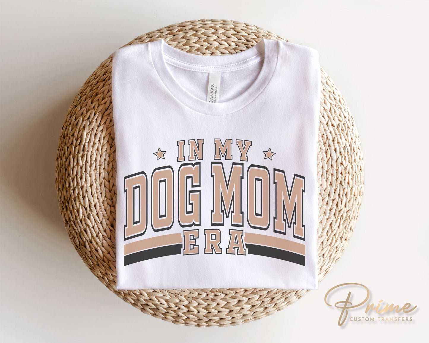 Dog Mom DTF Transfers, Ready to Press, T-shirt Transfers, Heat Transfer, Direct to Film, Pets, Dog, Mama, Fur, Retro, Paw, In My Dog Mom Era