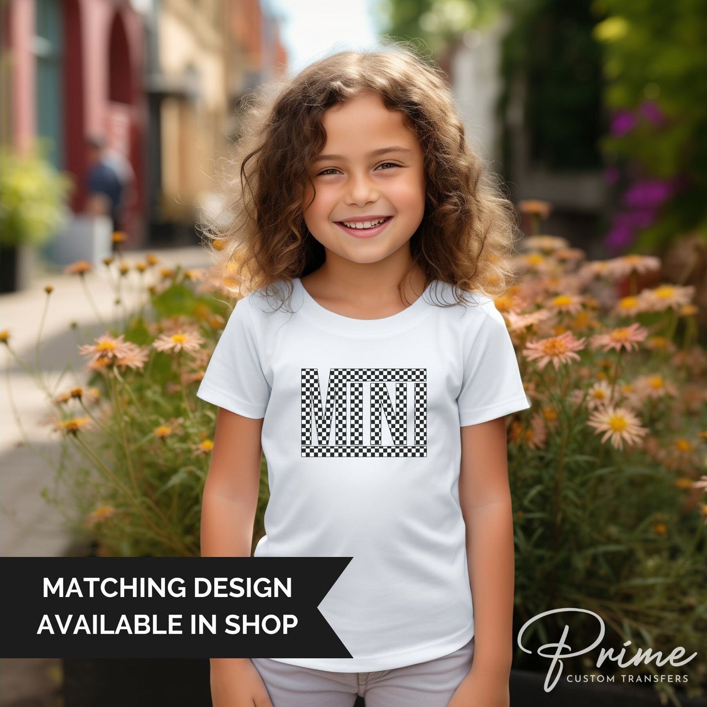 Mother's Day DTF Transfers, Ready to Press, T-shirt Transfers, Heat Transfer, Direct to Film, Mommy and Me, Matching, Retro Checkered Mama