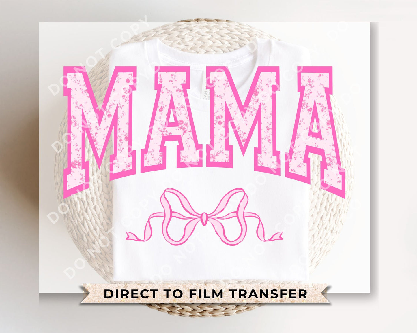 Mother's Day DTF Transfers, Ready to Press, T-shirt Transfers, Heat Transfer, Direct to Film, Mommy and Me, Matching, Coquette, Mama, Bow
