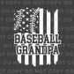 DTF Transfers, Ready to Press, T-shirt Transfers, Heat Transfer, Direct to Film, Flag, Sports, Grandparent, Father's Day, Baseball Grandpa