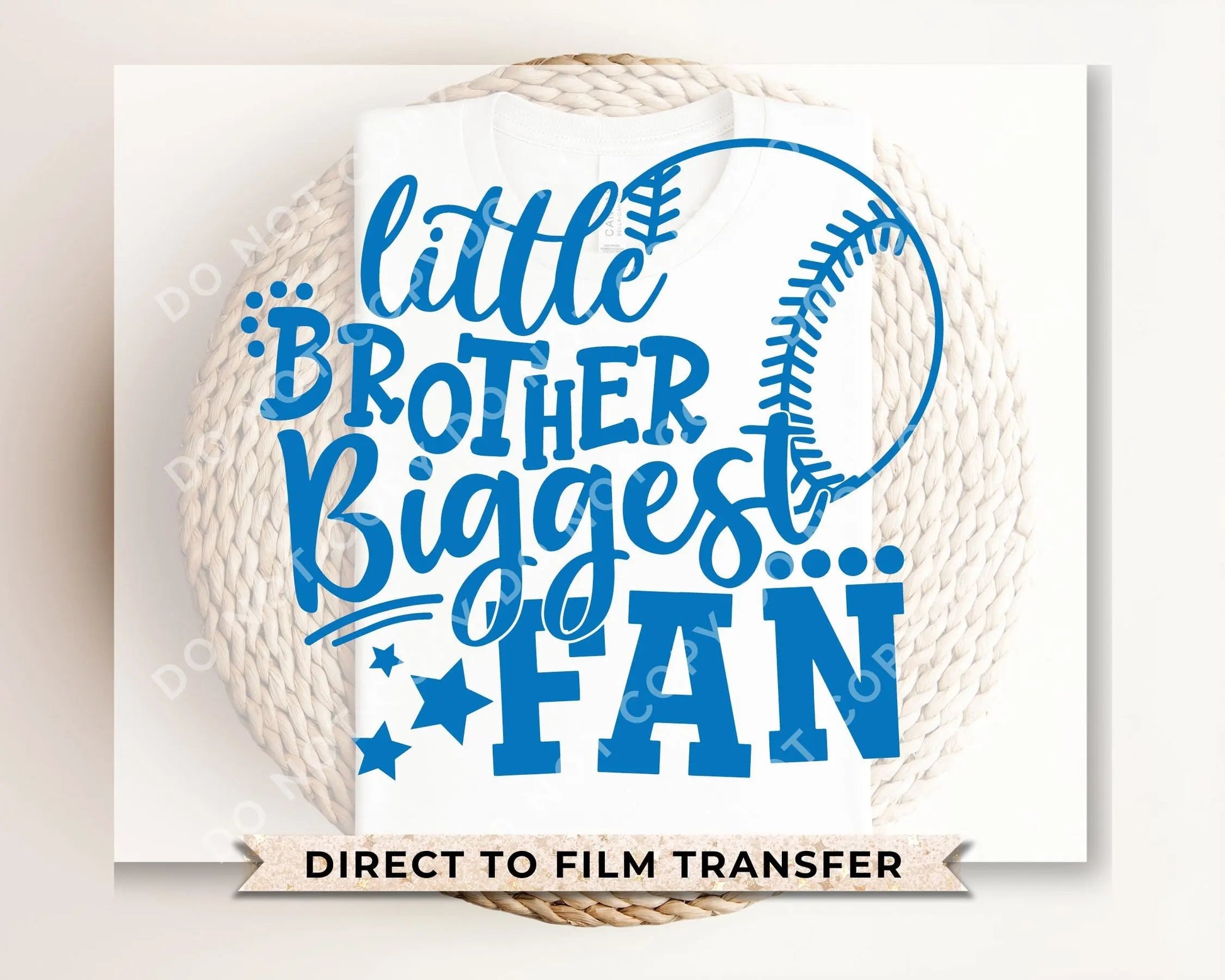 Baseball Brother DTF Transfers, Ready to Press, T-shirt Transfers, Heat Transfer, Direct to Film, Sports, Little Brother Biggest Fan