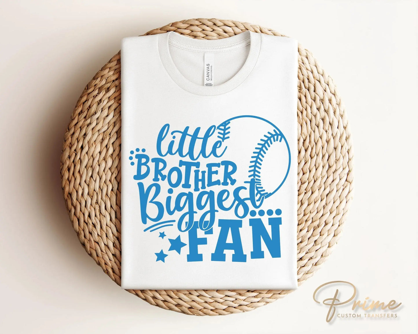 Baseball Brother DTF Transfers, Ready to Press, T-shirt Transfers, Heat Transfer, Direct to Film, Sports, Little Brother Biggest Fan