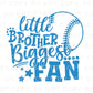 Baseball Brother DTF Transfers, Ready to Press, T-shirt Transfers, Heat Transfer, Direct to Film, Sports, Little Brother Biggest Fan
