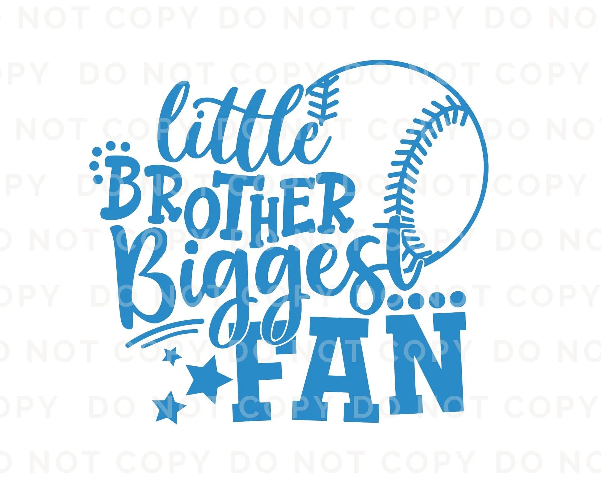 Baseball Brother DTF Transfers, Ready to Press, T-shirt Transfers, Heat Transfer, Direct to Film, Sports, Little Brother Biggest Fan