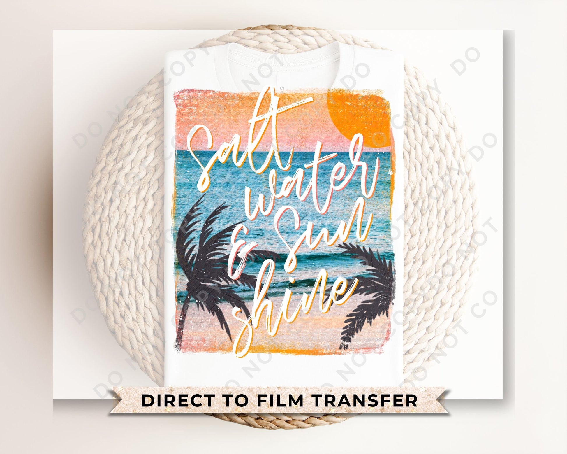 Summer DTF Transfers, Ready to Press, T-shirt Transfers, Heat Transfer, Direct to Film, Beach, Summer Time, Vacation, Salt, Water Sunshine