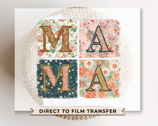 Mother's Day DTF Transfers, Ready to Press, T-shirt Transfers, Heat Transfer, Direct to Film, Trendy, Faux Sequins, Retro Boho Mama