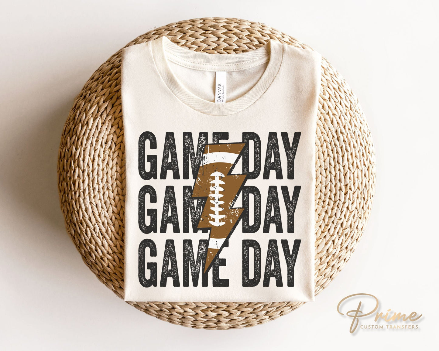 Football DTF Transfers, Ready to Press, T-shirt Transfers, Heat Transfer, Direct to Film, Sports, Mama, Lightening, Stacked Game Day