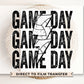 Volleyball DTF Transfers, Ready to Press, T-shirt Transfers, Heat Transfer, Direct to Film, Sports, Lightening Bolt, Stacked Game Day