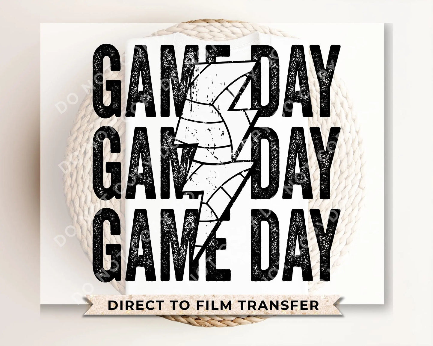 Volleyball DTF Transfers, Ready to Press, T-shirt Transfers, Heat Transfer, Direct to Film, Sports, Lightening Bolt, Stacked Game Day