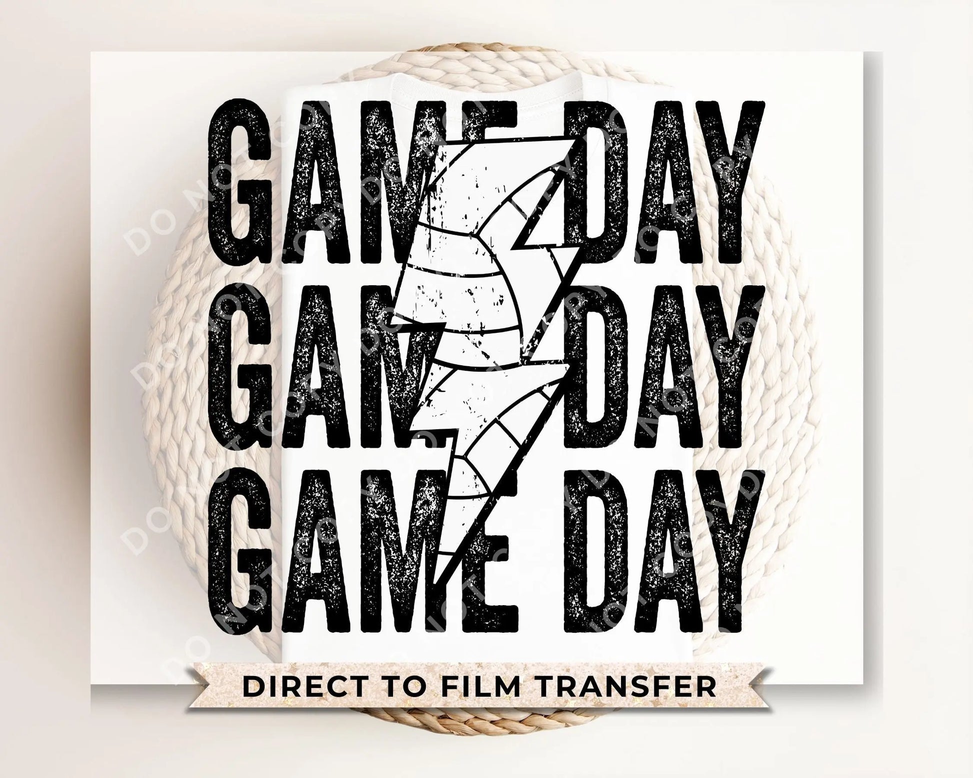Volleyball DTF Transfers, Ready to Press, T-shirt Transfers, Heat Transfer, Direct to Film, Sports, Lightening Bolt, Stacked Game Day