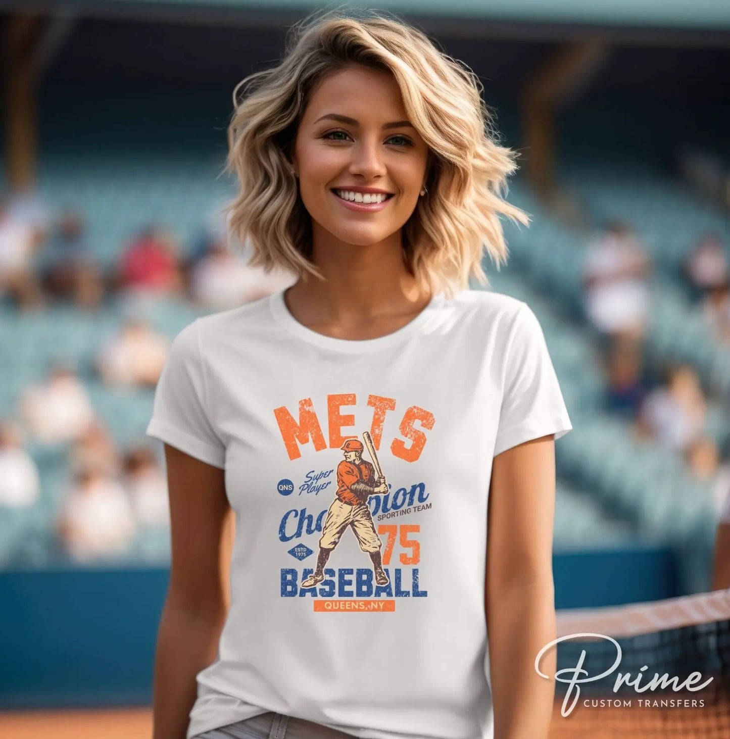 Baseball DTF Transfers, Ready to Press, T-shirt Transfers, Heat Transfer, Direct to Film, Sports, Summer, Vintage, Queens New York