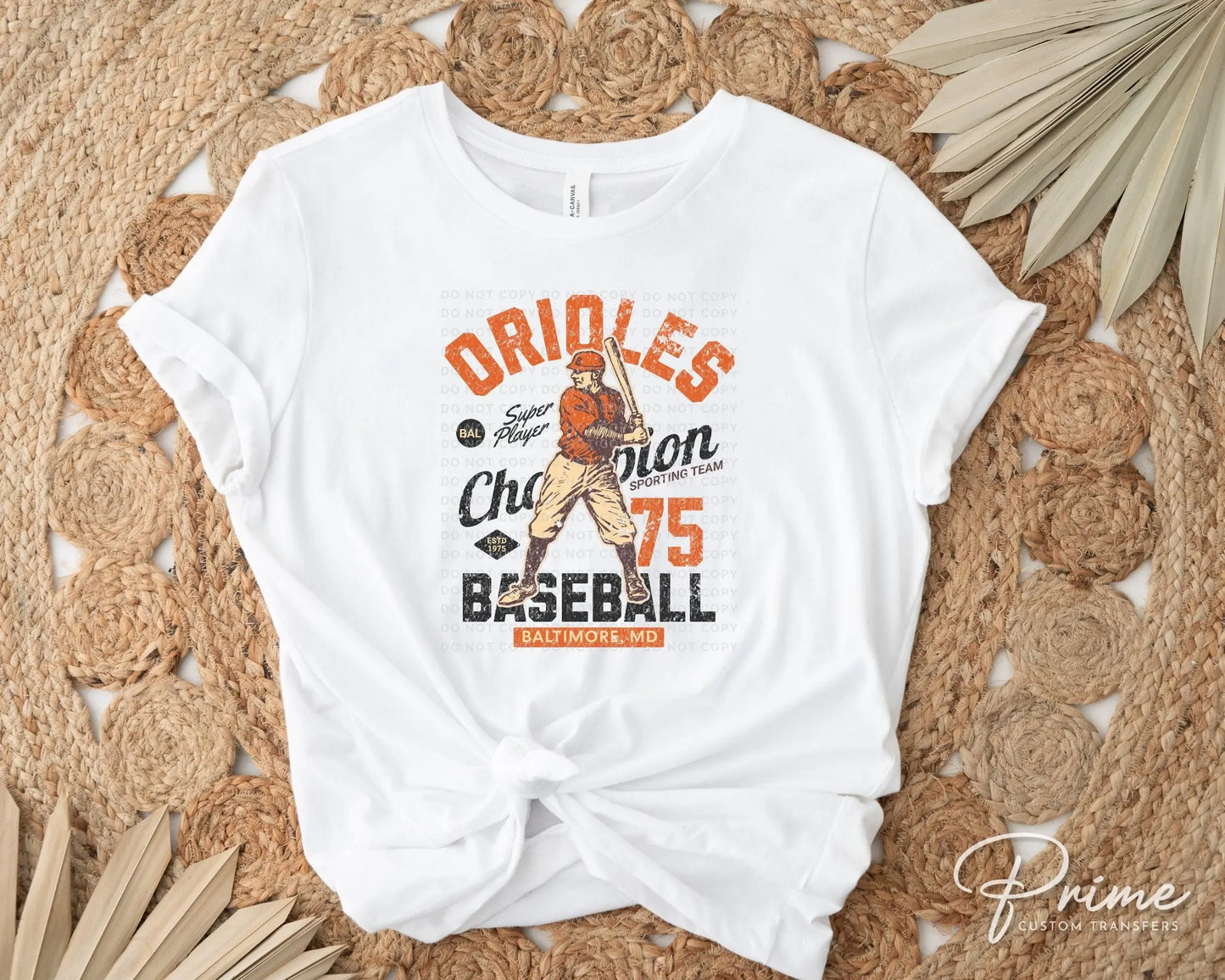 Baseball DTF Transfers, Ready to Press, T-shirt Transfers, Heat Transfer, Direct to Film, Sports, Summer, Vintage, Baltimore Maryland