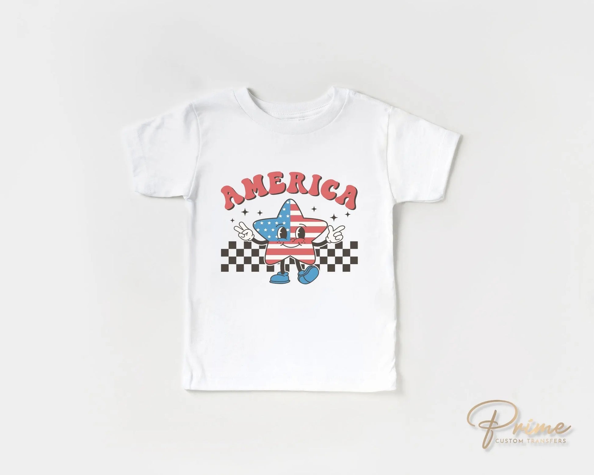 4th of July DTF Transfers, Ready to Press, T-shirt Transfers, Heat Transfer, Direct to Film, Fourth, Holiday, USA, Retro American Star