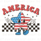 4th of July DTF Transfers, Ready to Press, T-shirt Transfers, Heat Transfer, Direct to Film, Fourth, Holiday, USA, Retro American Star
