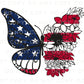 4th of July DTF Transfers, Ready to Press, T-shirt Transfers, Heat Transfer, Direct to Film, Memorial Day, USA, American Flag Butterfly