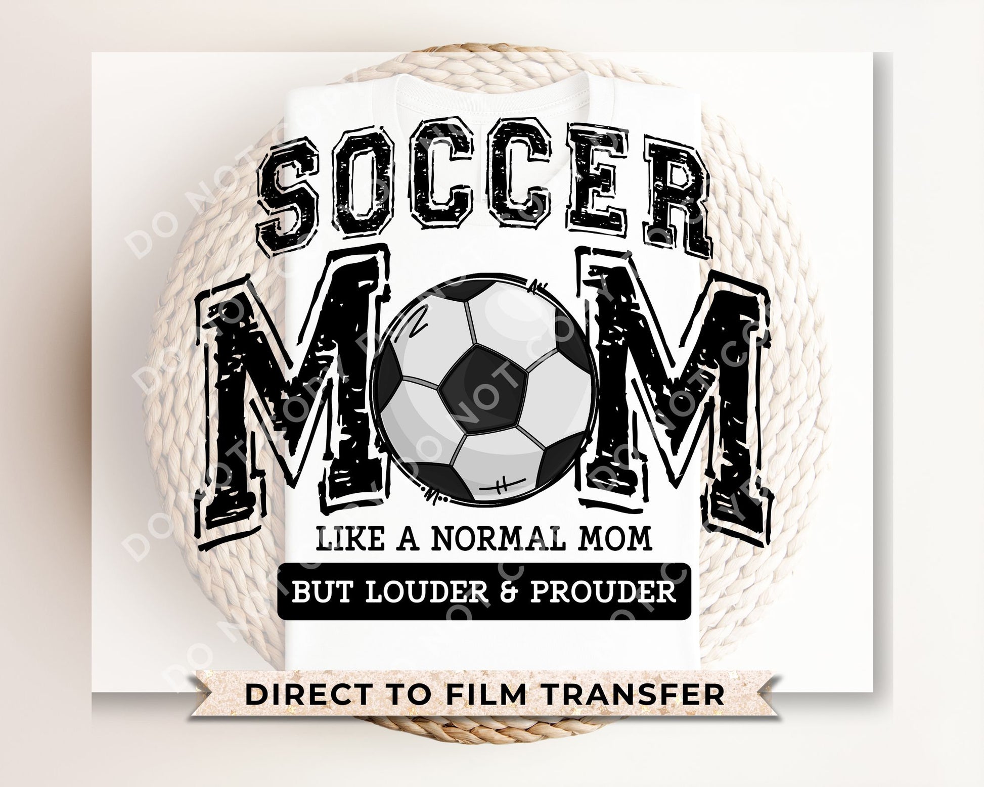 Soccer DTF Transfers, Ready to Press, T-shirt Transfers, Heat Transfer, Direct to Film, Sports, Game Day, Varsity, Soccer Mom Loud and Proud