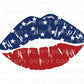 4th of July DTF Transfers, Ready to Press, T-shirt Transfers, Heat Transfer, Direct to Film, USA, Holiday, America, Lips, Patriotic Kiss