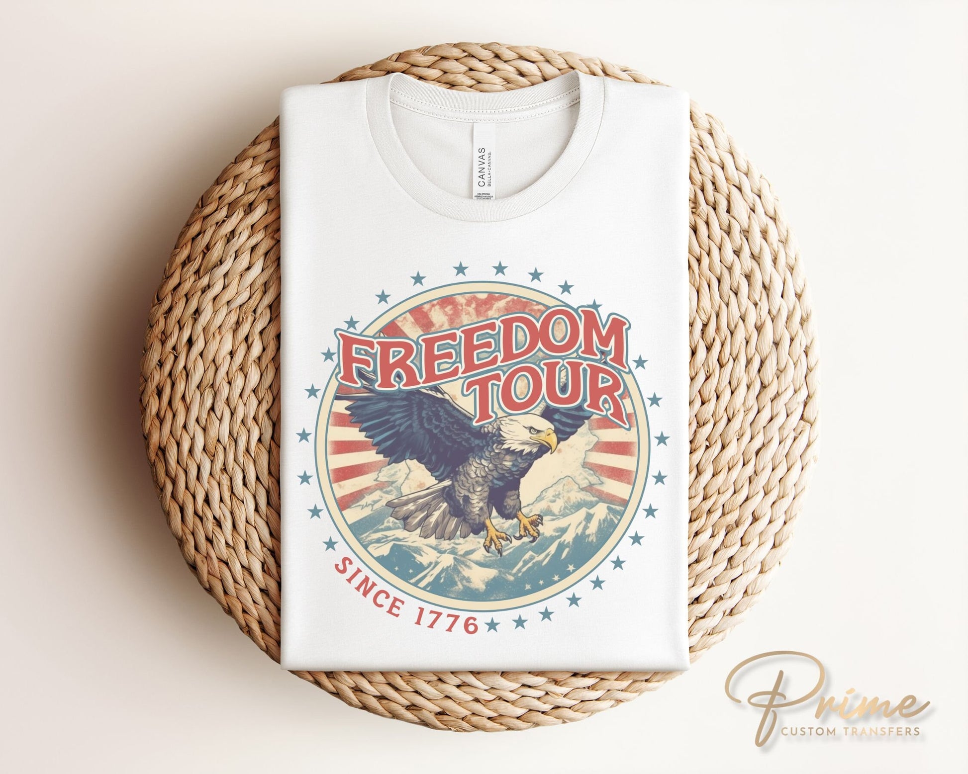 4th of July DTF Transfers, Ready to Press, T-shirt Transfers, Heat Transfer, Direct to Film, USA, Holiday, America, Patriotic, Freedom Tour