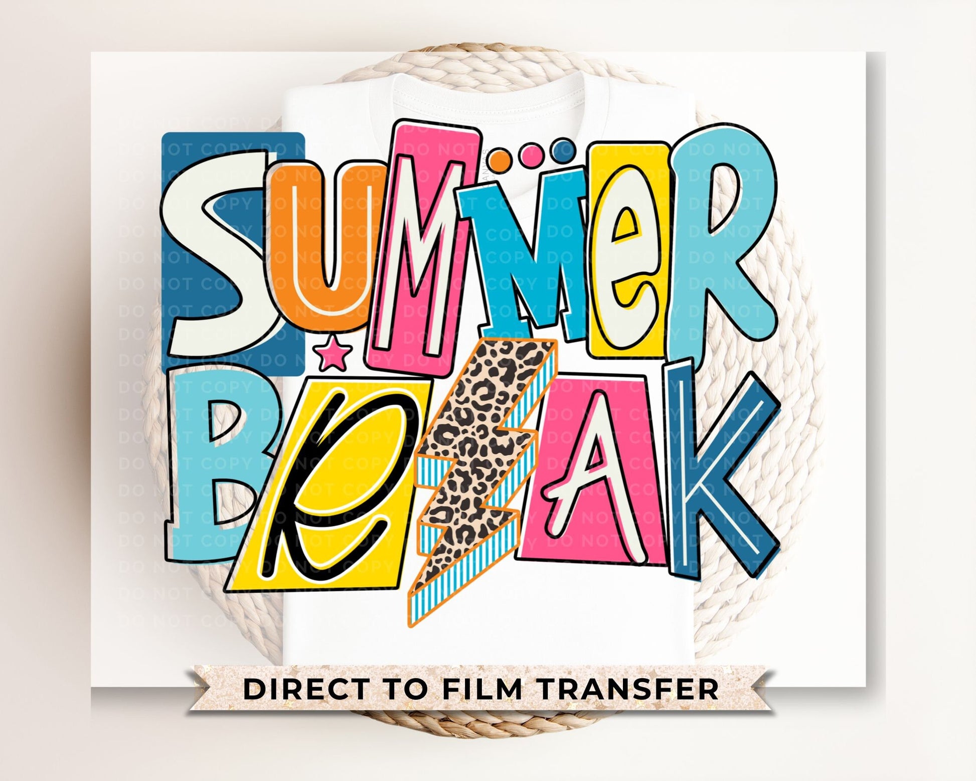 Summer DTF Transfers, Ready to Press, T-shirt Transfers, Heat Transfer, Direct to Film, End of School, Last Day, Teacher, Retro Summer Break