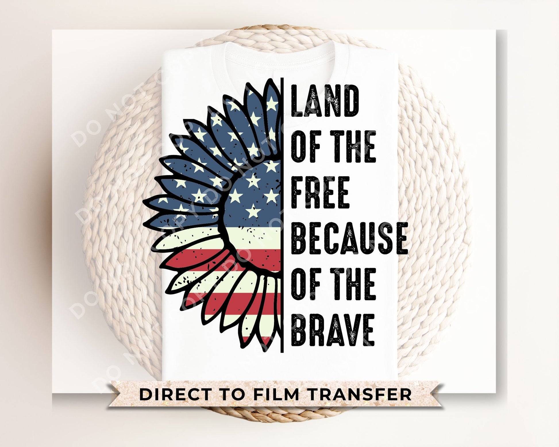 4th of July DTF Transfers, Ready to Press, T-shirt Transfers, Heat Transfer, Direct to Film, USA, Holiday, Independence, Land of The Free