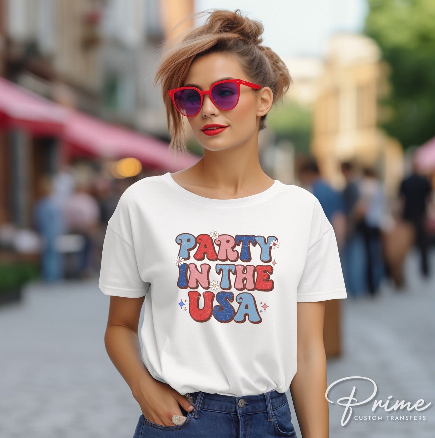 4th of July DTF Transfers, Ready to Press, T-shirt Transfers, Heat Transfer, Direct to Film, USA, Holiday, Independence, Party in The USA