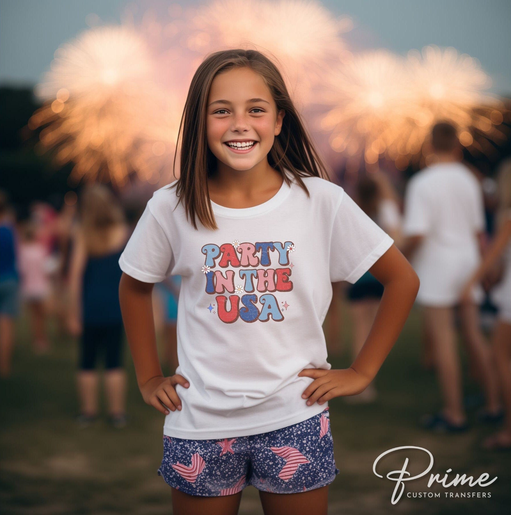 4th of July DTF Transfers, Ready to Press, T-shirt Transfers, Heat Transfer, Direct to Film, USA, Holiday, Independence, Party in The USA