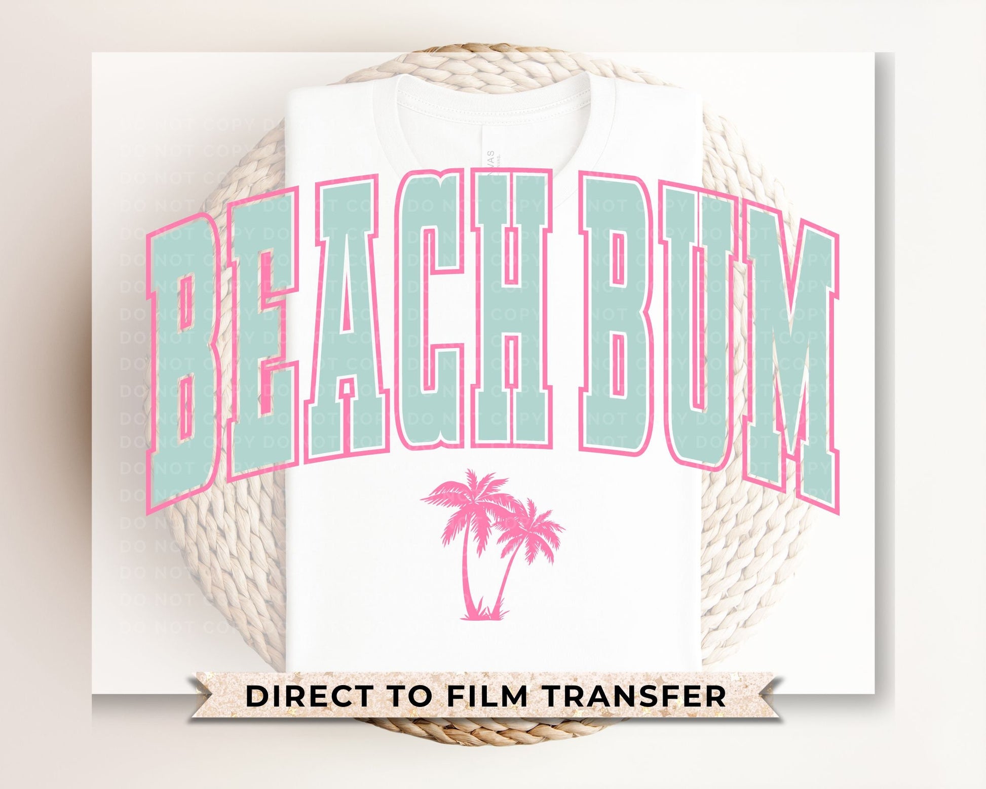 Summer Vibes DTF Transfers, Ready to Press, T-shirt Transfers, Heat Transfer, Direct to Film, Palm Trees, Summer Time, Vacation, Beach Bum