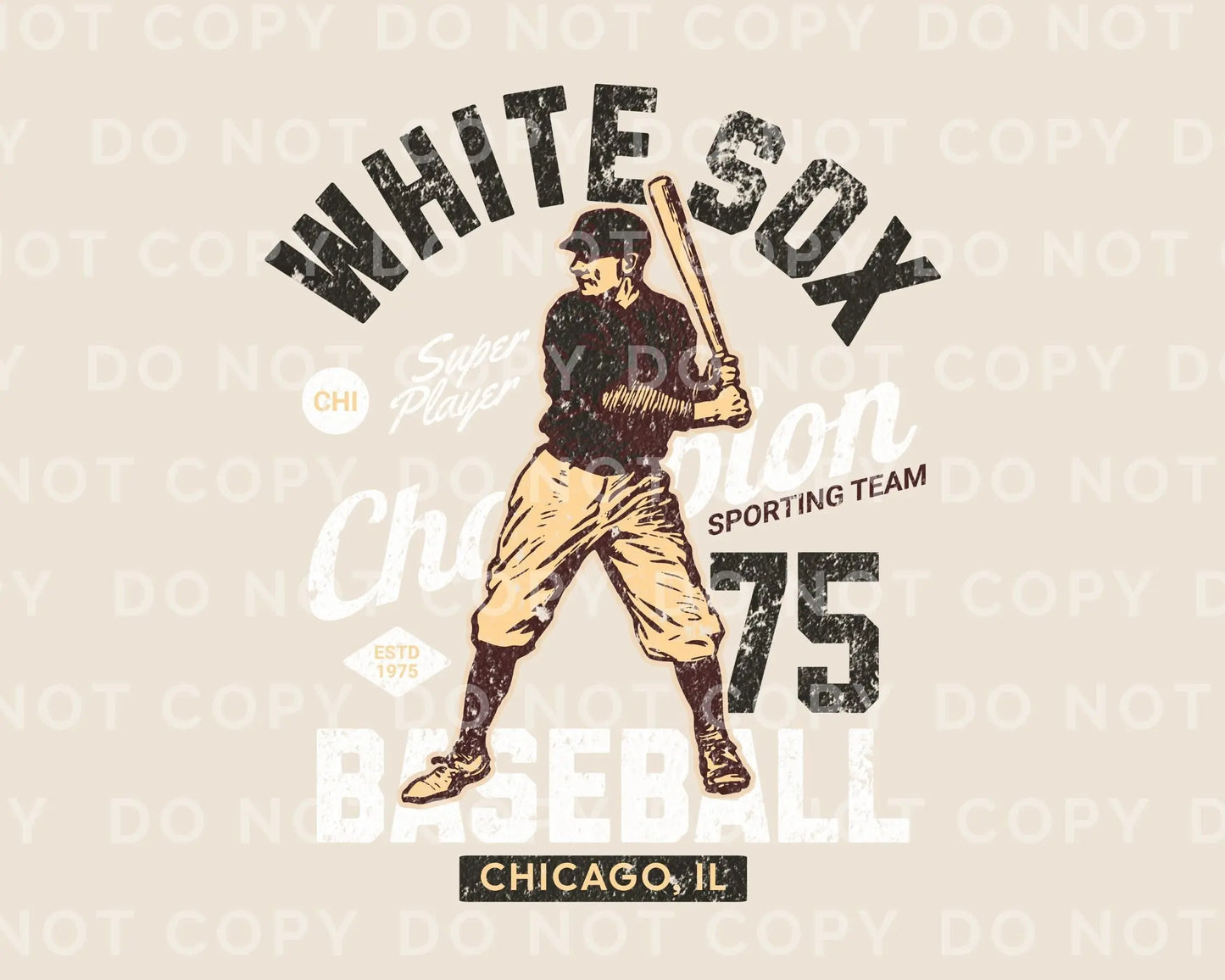 Baseball DTF Transfers, Ready to Press, T-shirt Transfers, Heat Transfer, Direct to Film, Sports, Summer, Chicago Illinois, Vintage, Retro