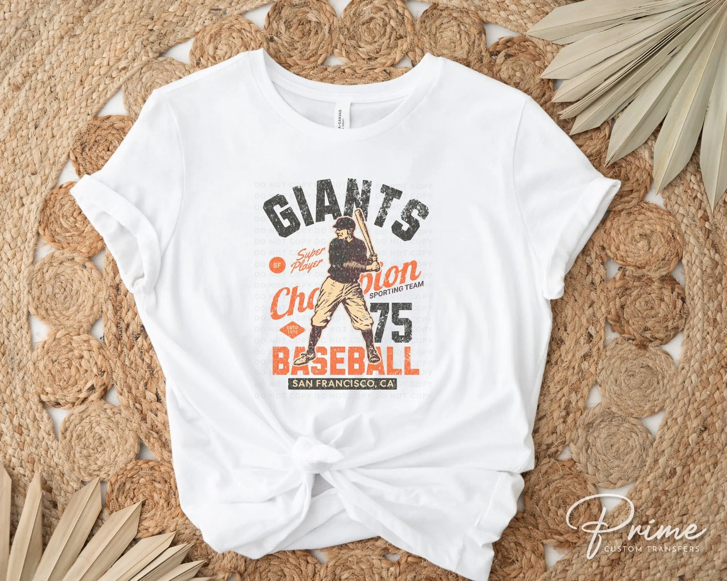 Baseball DTF Transfers, Ready to Press, T-shirt Transfers, Heat Transfer, Direct to Film, Sports, San Francisco California, Vintage, Retro