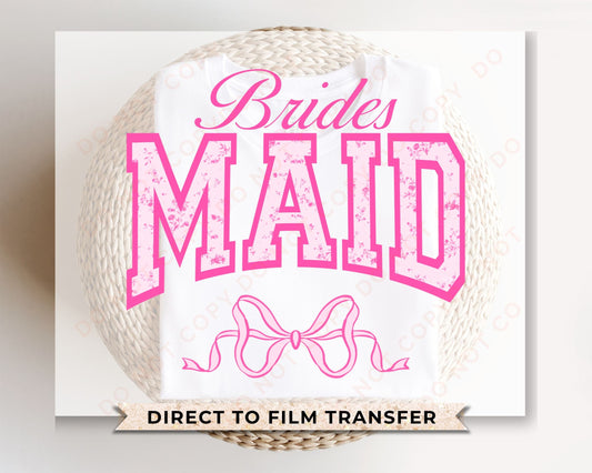 Bride DTF Transfers, Ready to Press, T-shirt Transfers, Heat Transfer, Direct to Film, Wedding, Coquette, Bachelorette, Bridesmaid