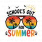 Summer DTF Transfers, Ready to Press, T-shirt Transfers, Heat Transfer, Direct to Film, Teacher, Retro, Sunglasses, Boy, Girl, School's Out