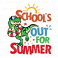 Summer DTF Transfers, Ready to Press, T-shirt Transfers, Heat Transfer, Direct to Film, Teacher, Dinosaur, T-rex, Boy, School's Out