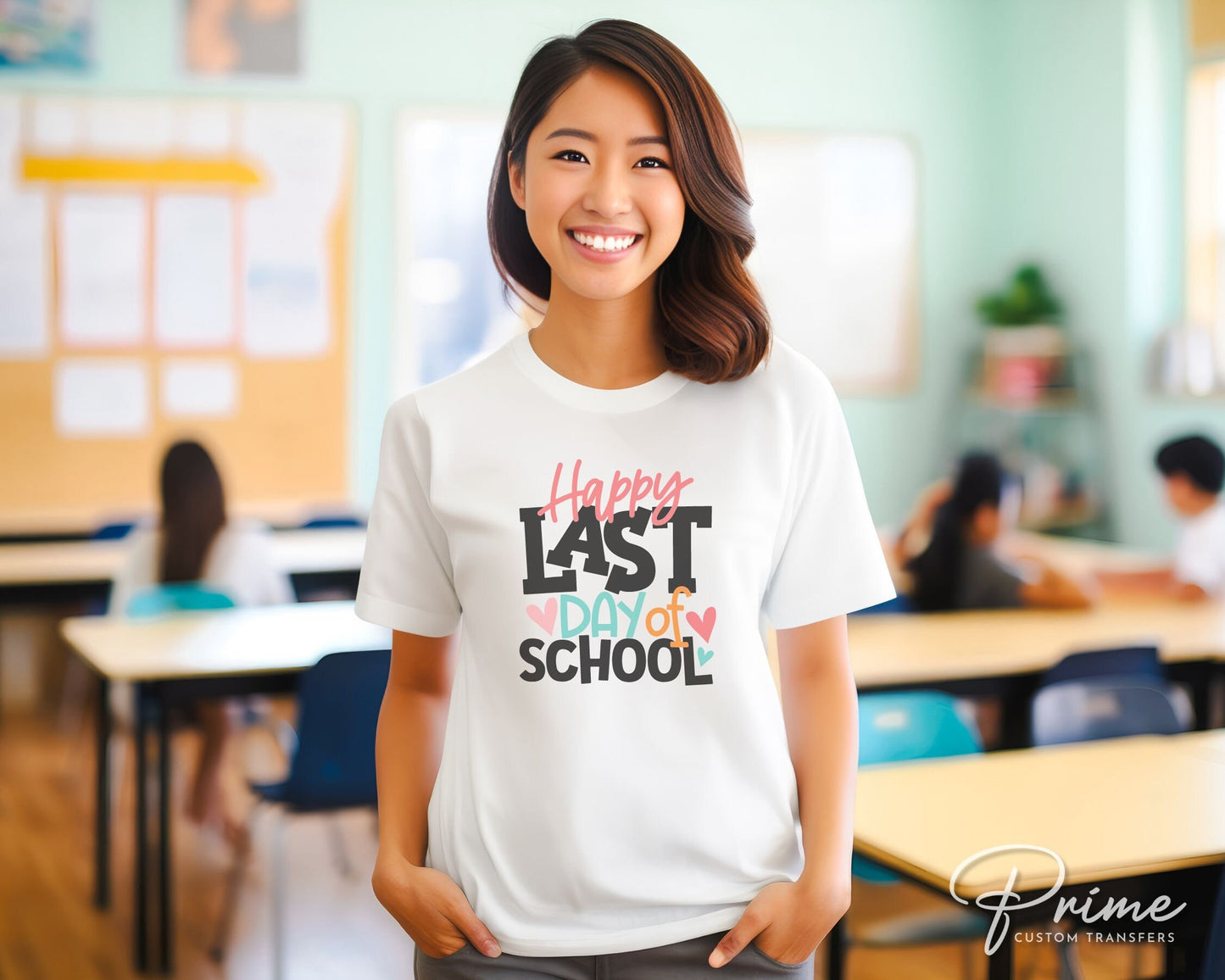 Summer DTF Transfers, Ready to Press, T-shirt Transfers, Heat Transfer, Direct to Film, Teacher, Break, Cute, Happy Last Day of School