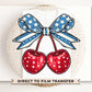 4th of July DTF Transfers, Ready to Press, T-shirt Transfers, Heat Transfer, Direct to Film, USA, Holiday, Independence, Cherry Coquette Bow