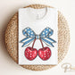 4th of July DTF Transfers, Ready to Press, T-shirt Transfers, Heat Transfer, Direct to Film, USA, Holiday, Independence, Cherry Coquette Bow