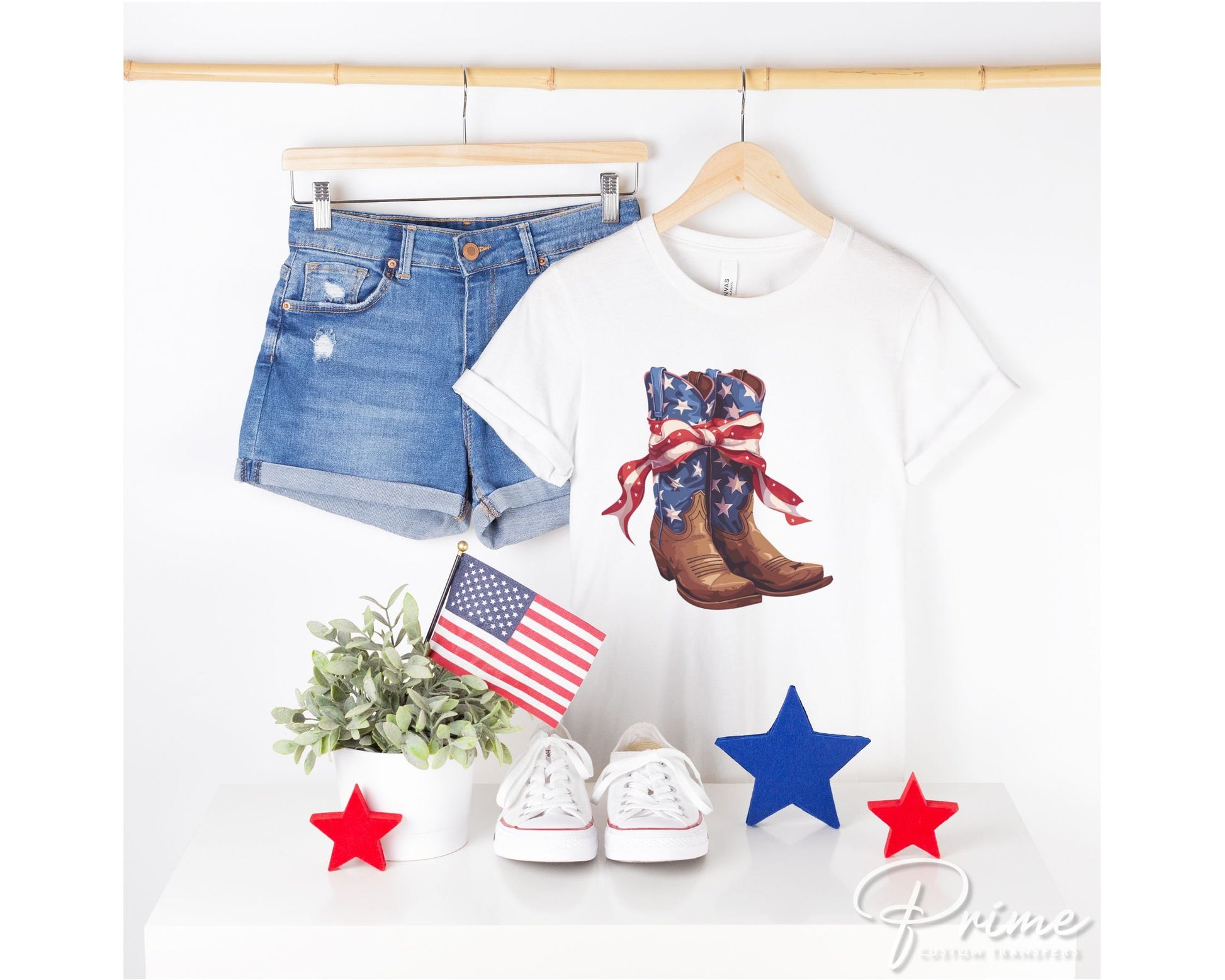 4th of July DTF Transfers, Ready to Press, T-shirt Transfers, Heat Transfer, Direct to Film, USA, Holiday, Western, Coquette, Cowboy Boots