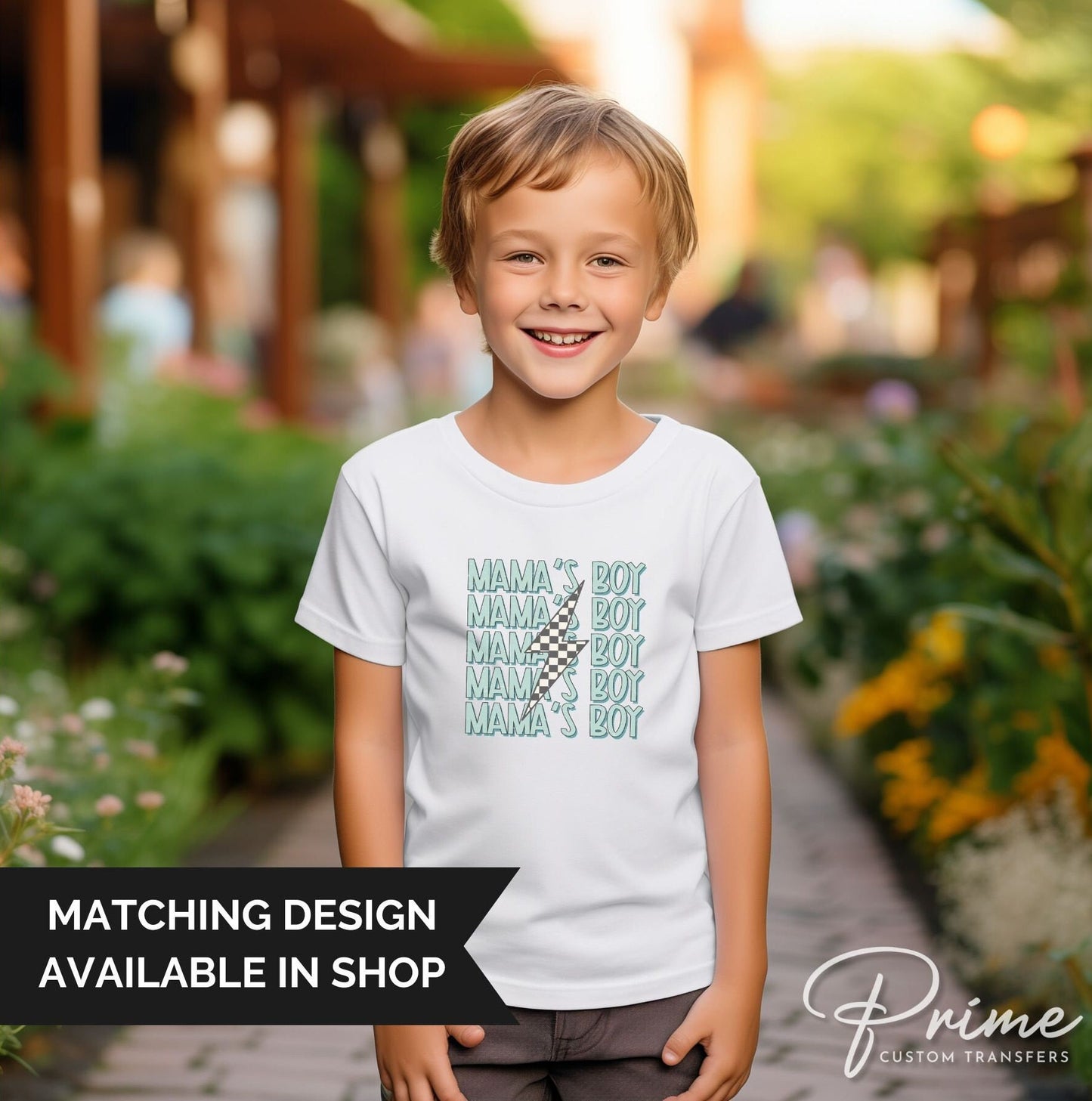 Mother's Day DTF Transfers, Ready to Press, T-shirt Transfers, Heat Transfer, Direct to Film, Mommy and Me, Matching, Boy, Stacked Mama