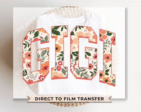 Mother's Day DTF Transfers, Ready to Press, T-shirt Transfers, Heat Transfer, Direct to Film, Motherhood, Retro, Boho, Gift, Floral Gigi
