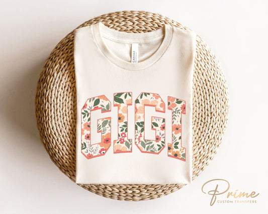 Mother's Day DTF Transfers, Ready to Press, T-shirt Transfers, Heat Transfer, Direct to Film, Motherhood, Retro, Boho, Gift, Floral Gigi