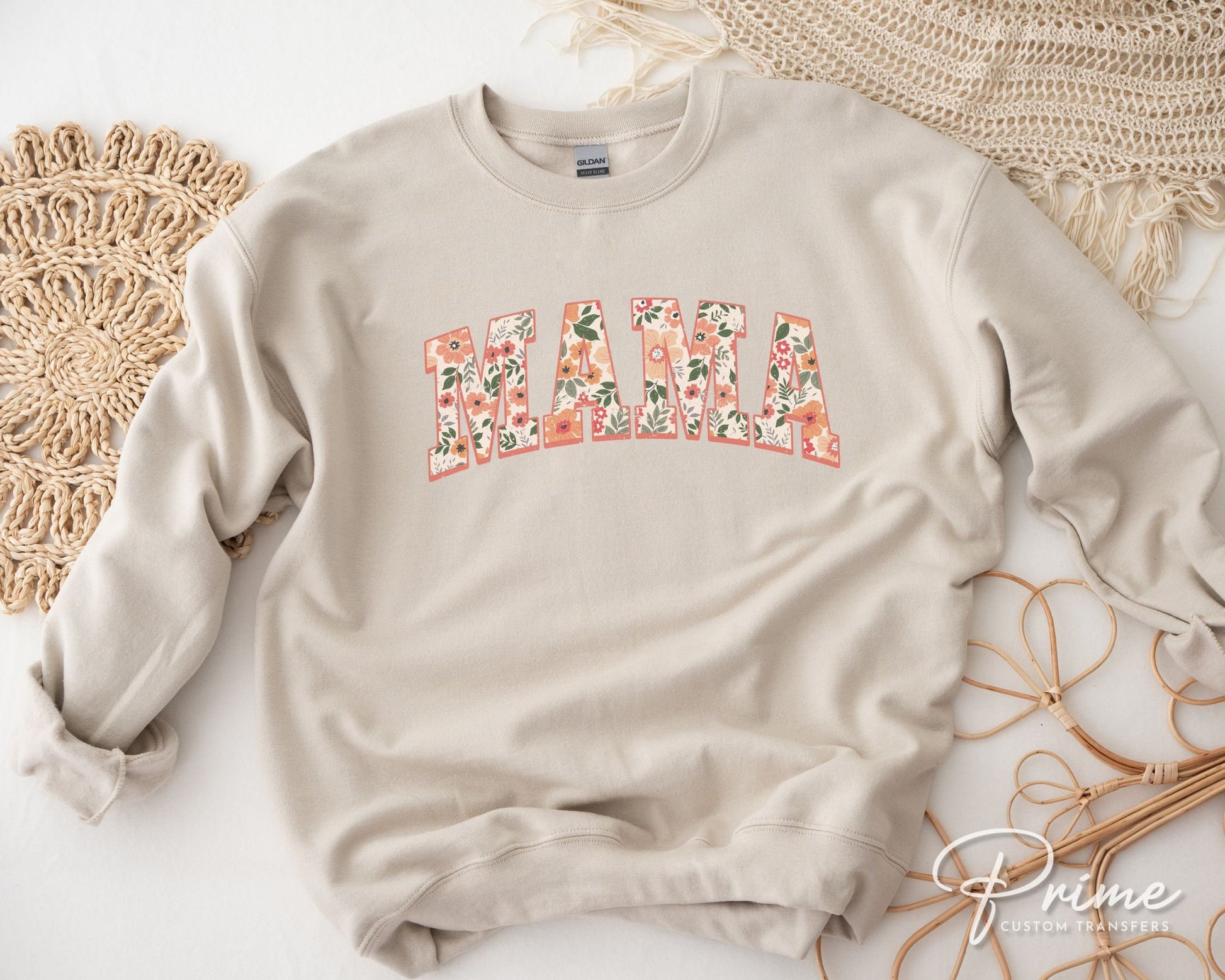 Mother's Day DTF Transfers, Ready to Press, T-shirt Transfers, Heat Transfer, Direct to Film, Motherhood, Retro, Boho, Gift, Floral Mama