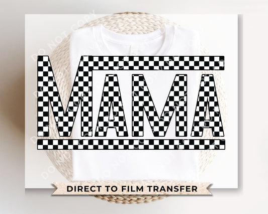 Mother's Day DTF Transfers, Ready to Press, T-shirt Transfers, Heat Transfer, Direct to Film, Mommy and Me, Matching, Retro Checkered Mama