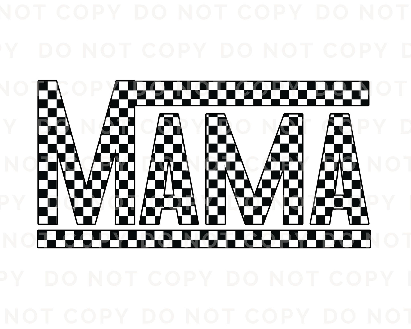 Mother's Day DTF Transfers, Ready to Press, T-shirt Transfers, Heat Transfer, Direct to Film, Mommy and Me, Matching, Retro Checkered Mama