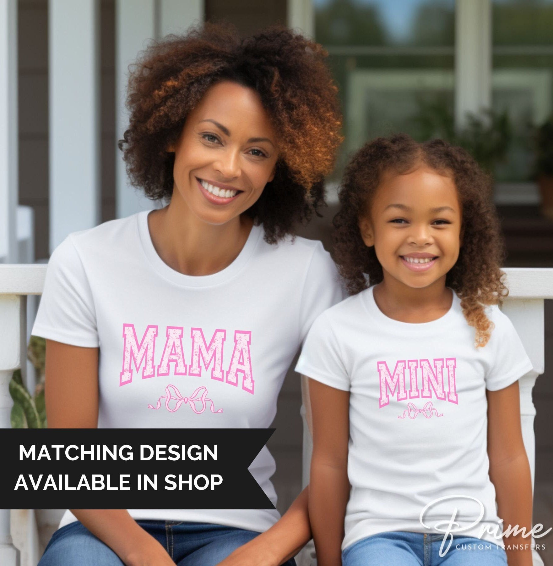 Mother's Day DTF Transfers, Ready to Press, T-shirt Transfers, Heat Transfer, Direct to Film, Mommy and Me, Matching, Coquette, Mama, Bow