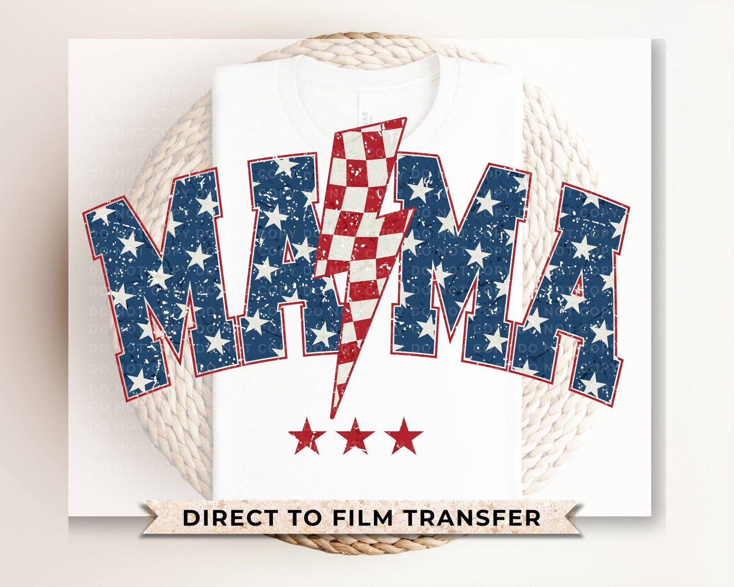 4th of July DTF Transfers, Ready to Press, T-shirt Transfers, Heat Transfer, Direct to Film, USA, Memorial Day, Matching, American Mama