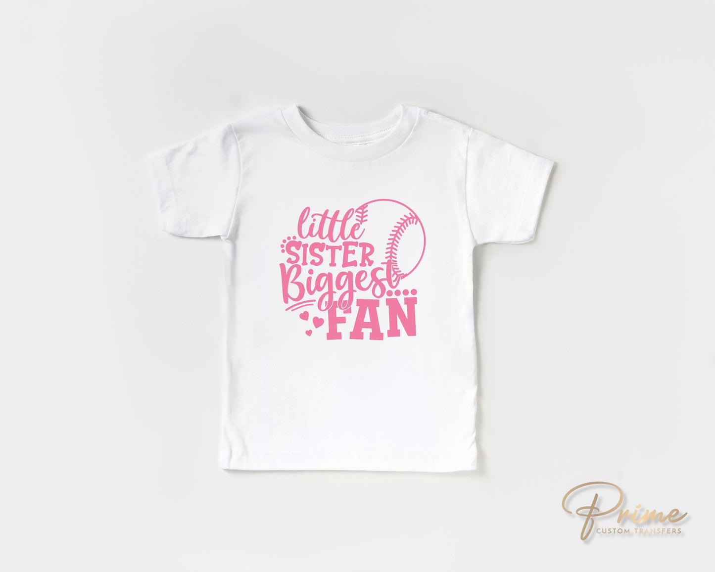 Baseball Sister DTF Transfers, Ready to Press, T-shirt Transfers, Heat Transfer, Direct to Film, Sports, Softball, Little Sis, Biggest Fan